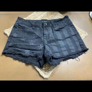 Black Stars and Stripes jean shorts